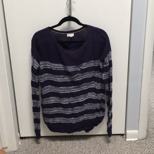 Caslon Navy Striped Sweater